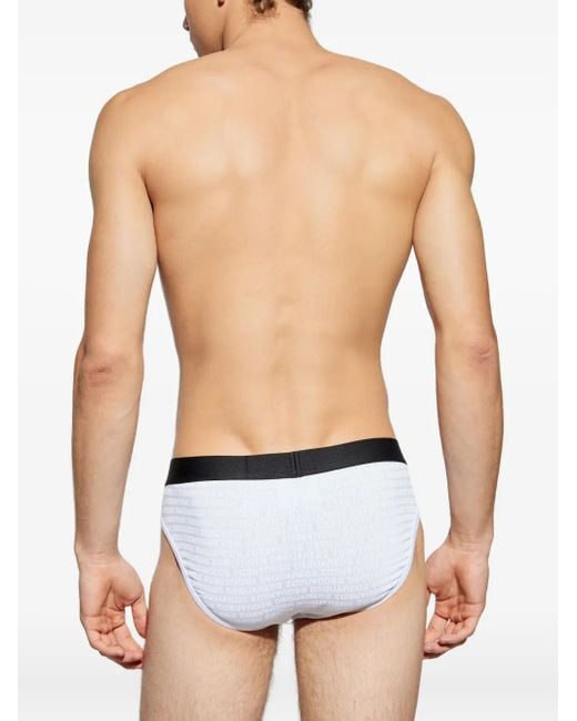 DSquared² White Logo-Print Briefs for men
