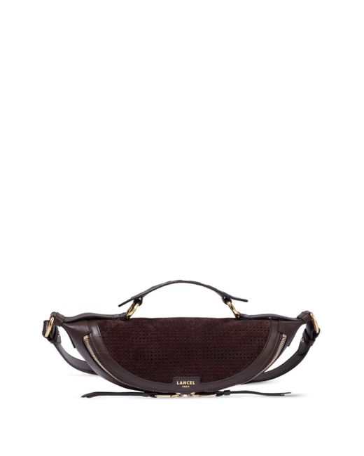 Lancel Brown Kleine Perforierte Origami Umhängetasche