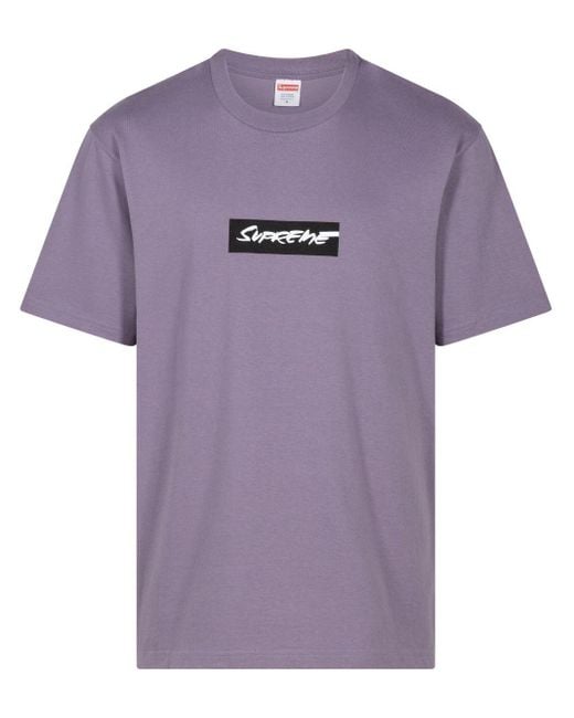 Supreme Purple Futura Box Cotton T-shirt