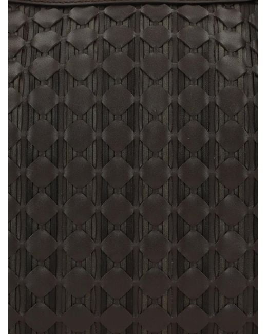 Serapian Black Small Mosaico Woven Leather Tote Bag