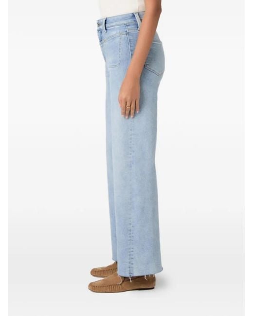 PAIGE Blue Anessa Wide-Leg Jeans