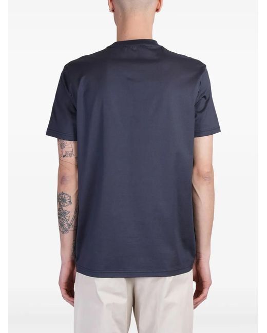Low Brand Blue Cotton T-Shirt for men
