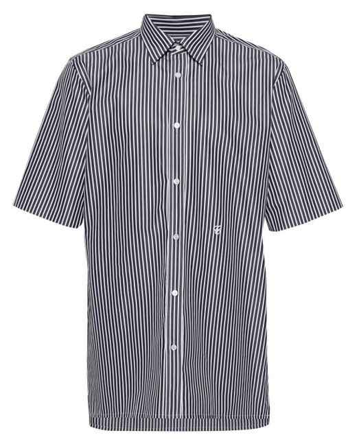 Chemise rayée à logo brodé Maison Margiela pour homme en coloris Gray