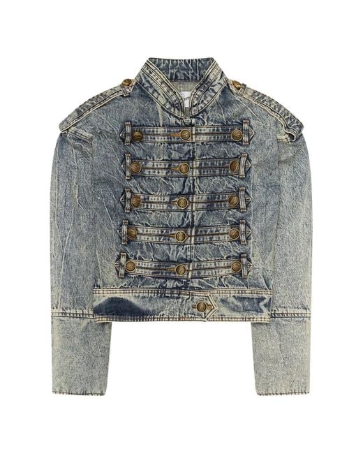 VAQUERA Gray Napoleon Denim Jacket for men