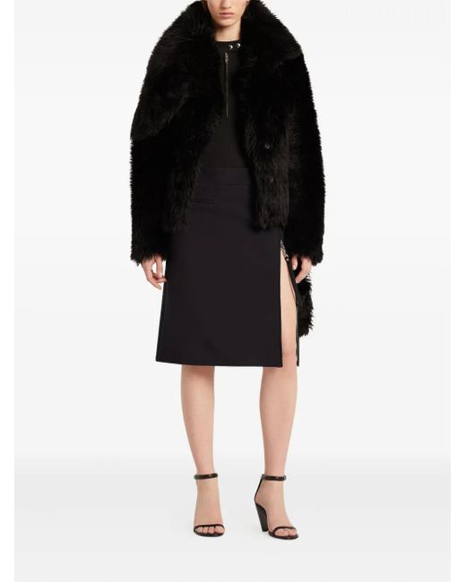 Courreges Black Plush Short Jacket