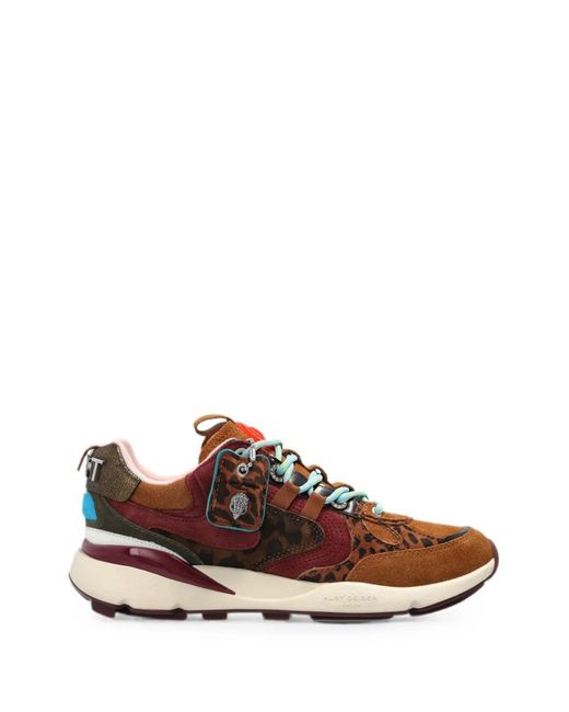 Kurt Geiger Brown Logo-Appliqué Sneakers