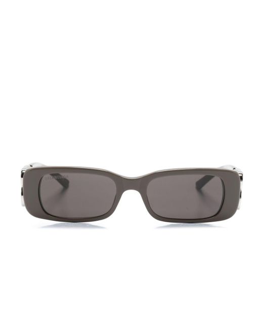 Balenciaga Gray Rectangle-frame Sunglasses