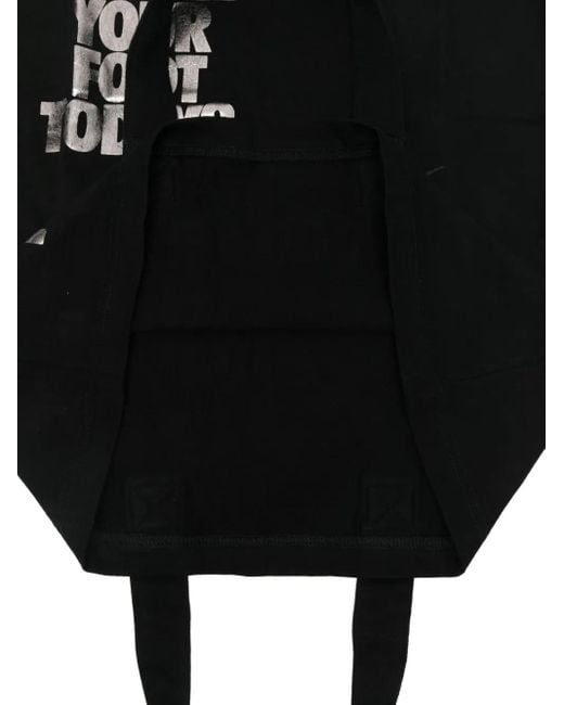 COMME DES GARÇON BLACK X Nike スローガン トートバッグ Black