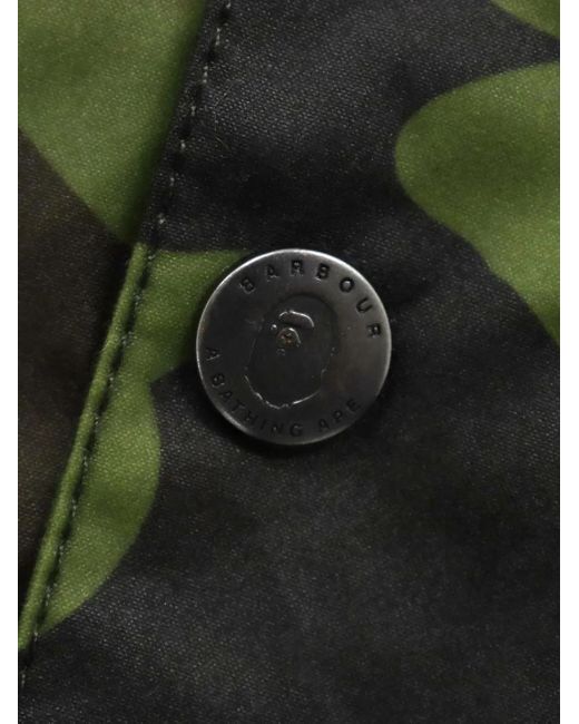 A Bathing Ape Black Camouflage-Pattern Hooded Jacket for men