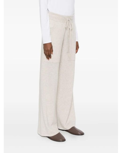 Lisa Yang White Sofi Drawstring Trousers