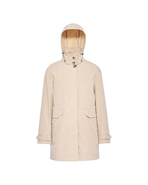 Geox Natural Mantinea Hooded Buttoned Jacket