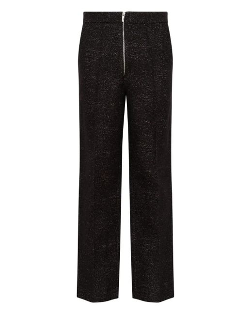 Louis-Gabriel Nouchi Black Zip Straight Trousers for men