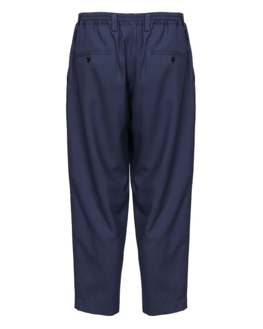 Marni Blue Pleated Drawstring Trousers for men