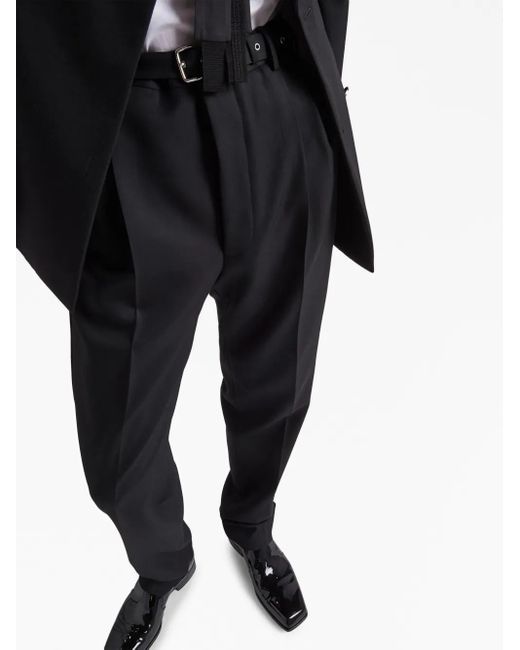 Prada Wollen Pantalon in het Black voor heren