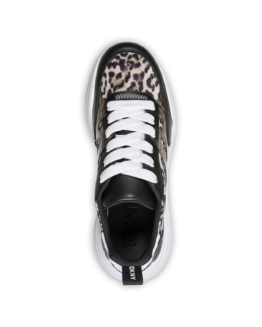 DKNY White Baskets Zanira À Imprimé Léopard