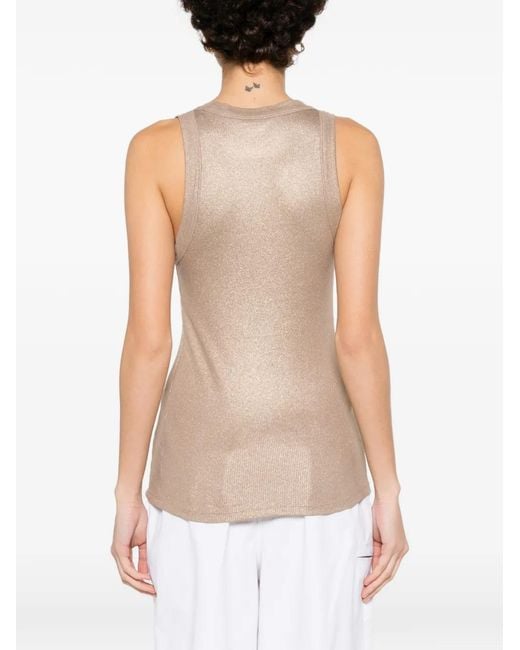 Majestic Filatures Natural Glitter Ribbed Top