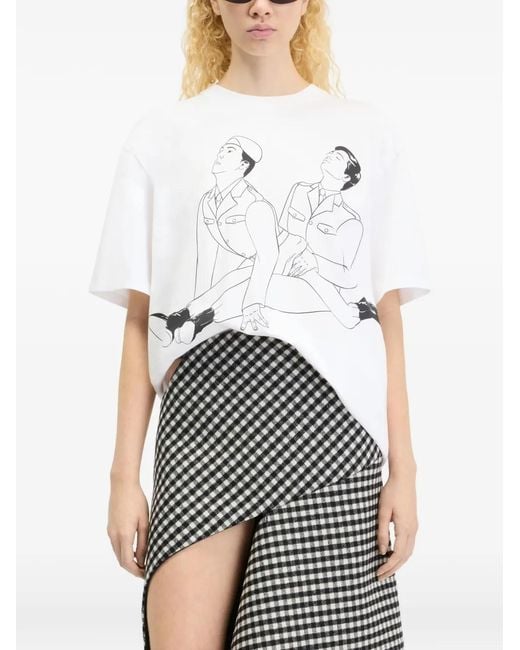 Jean Paul Gaultier White The Kamasutra Oversized T-Shirt