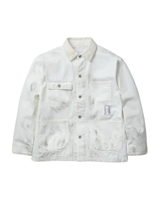 Neighborhood White Corduroy-Collar Jacket for men