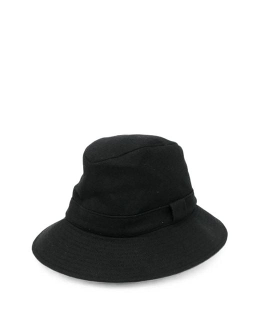 Yohji Yamamoto Black Horseshoe Bucket Hat