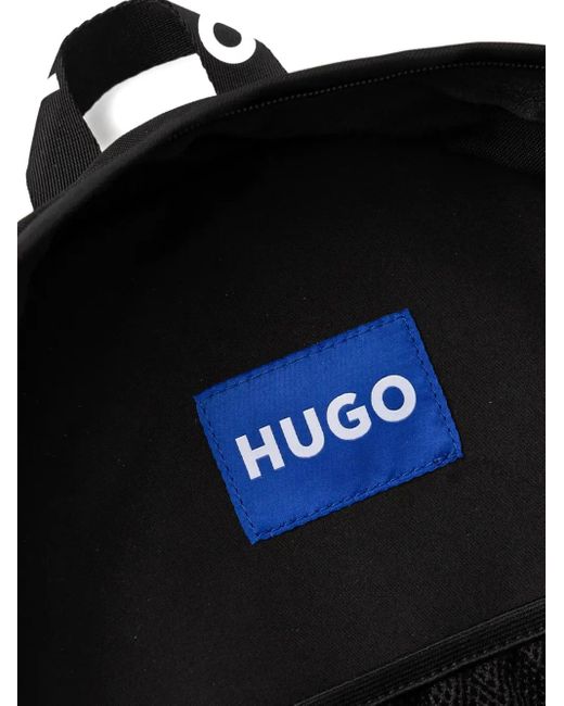 Zaino Con Logo di HUGO in Black da Uomo