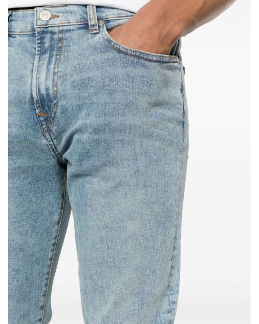 PS by Paul Smith Mid Waist Jeans Met Toelopende Pijpen in het Blue voor heren