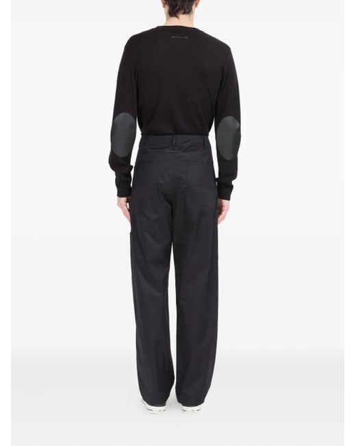Jeans Con Design A Cinque Tasche di MM6 by Maison Martin Margiela in Black da Uomo