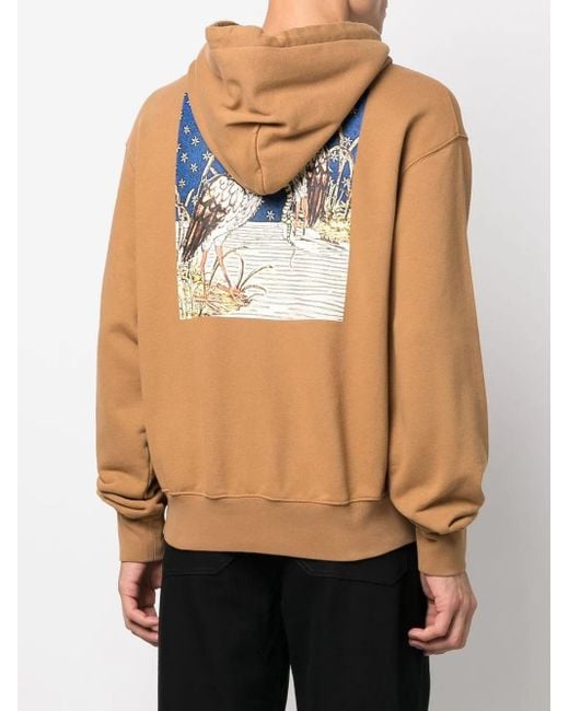 Heron Preston Brown Graphic-print Cotton Hoodie for men