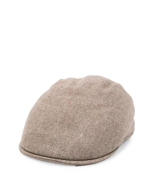 Gran Sasso Gray Marl-Effect Flat Cap for men