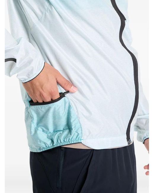 Adidas Blue Hooded Zip Jacket for men