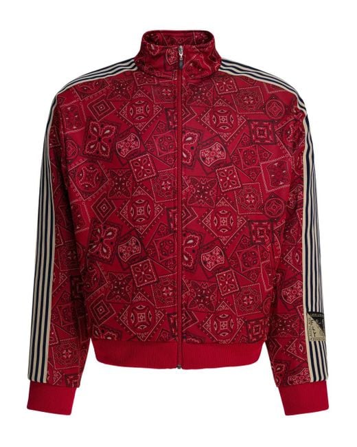 Kapital Red Paisley-Pattern Track Jacket for men
