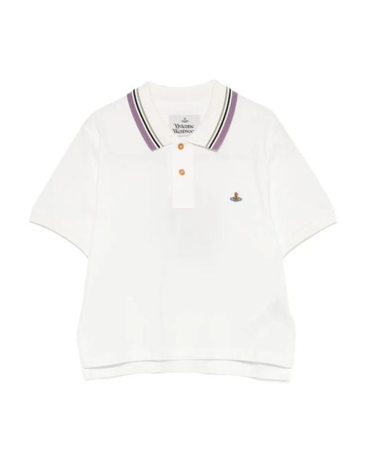 Vivienne Westwood Women's White Mini Classic Polo Shirt