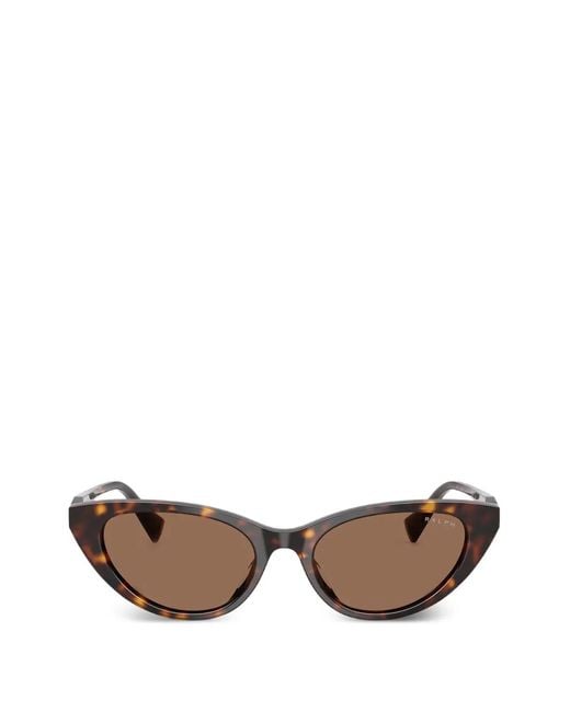 Polo Ralph Lauren Brown Havana Cat-Eye Sunglasses