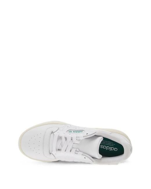 Adidas White Powerphase Leather Sneakers