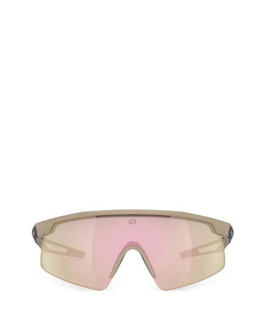 Rudy Project Pink Geometic-Frame Sunglasses