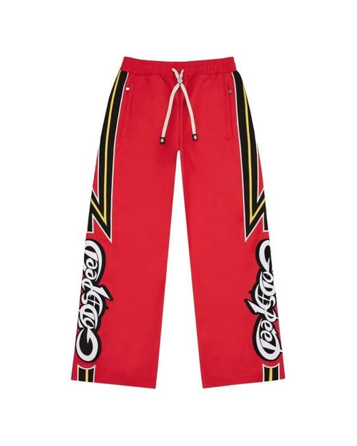 Godspeed Red Pantalon De Jogging À Lien De Resserrage Et Imprimé Graphique for men