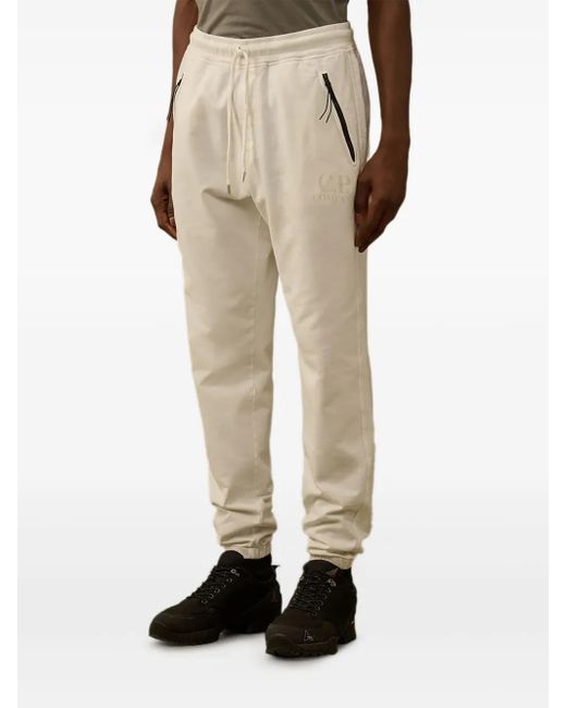 C P Company Natural Zip-Pocket Drawstring Sweatpants for men