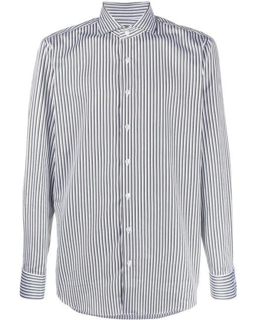 Lardini Blue Striped Button-Down Shirt for men