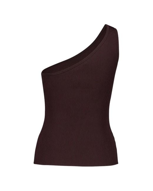 Zimmermann Purple One-Shoulder Tank Top