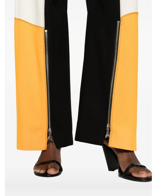 Patrizia Pepe Black Zip-Up Straight-Leg Trousers