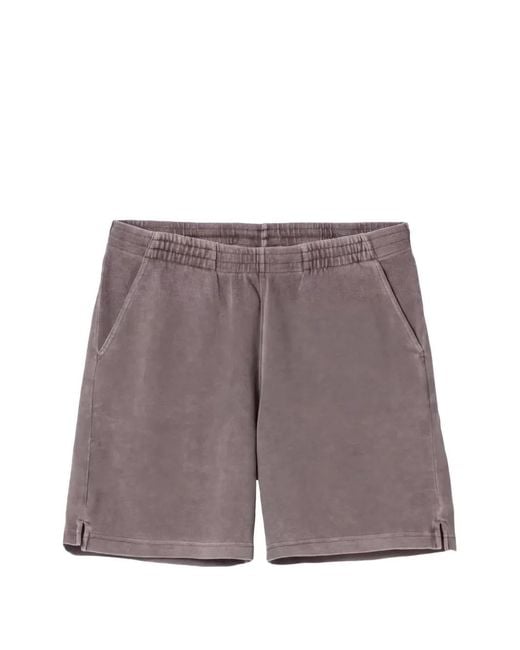 Carhartt Purple Garment-Dyed Logo-Patch Shorts for men