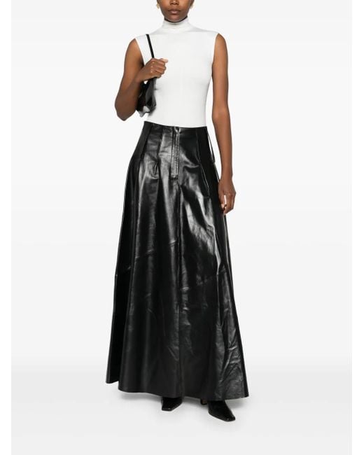 Cassell Black Panelled Midi Skirt