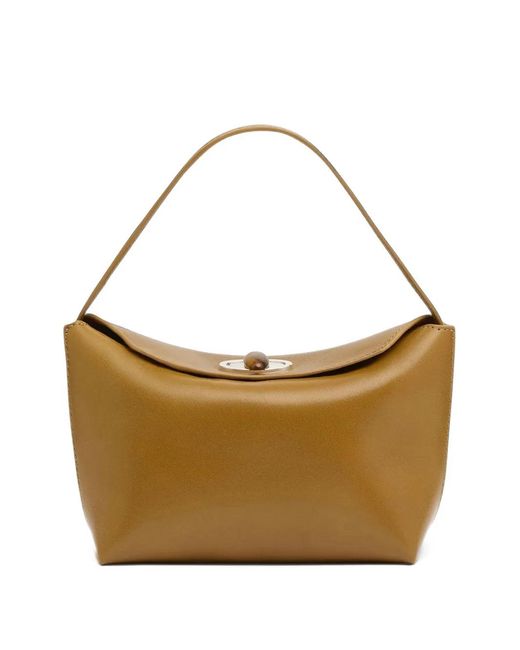 Christopher Esber Brown Mini Turnlock Tote Bag