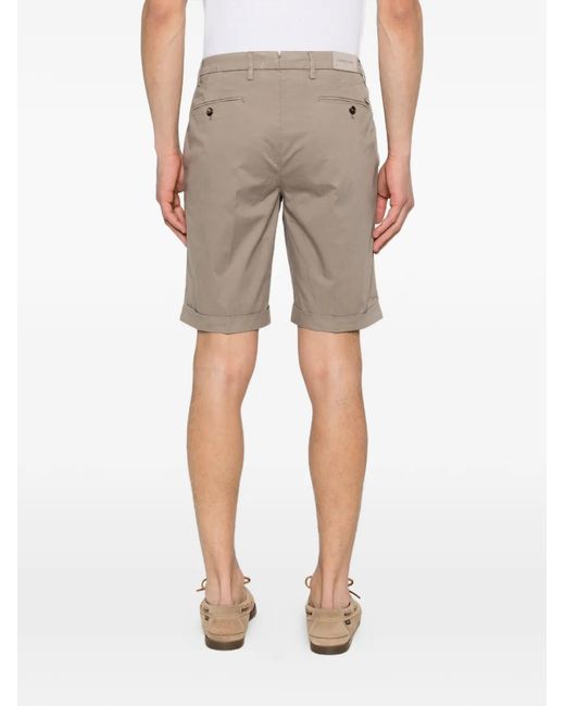 Corneliani Gray Turned-Hem Shorts for men