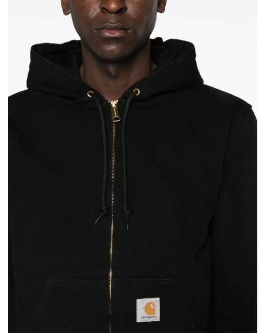 Carhartt Black Active Hooded Canvas Jacket for men