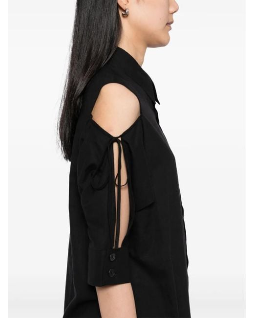 Yohji Yamamoto アシンメトリーショルダーシャツ Black