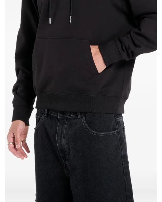 Calvin Klein Black Logo-Detail Hooded Hoodie for men
