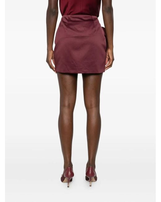 ROTATE BIRGER CHRISTENSEN Purple Flower-Embellished Mini Skirt
