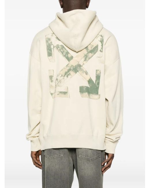Off-White c/o Virgil Abloh Natural Hoodie Cloudy Arrow Skate Cotton for men