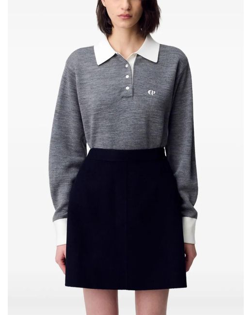 Claudie Pierlot Blue Minirock Aus Wolle