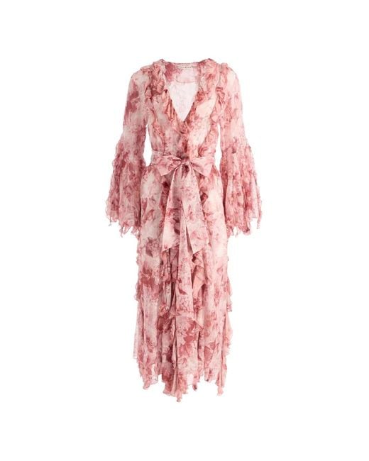 Alice + Olivia Pink Trench À Volants